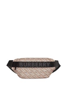 Burberry поясная сумка среднего размера с монограммным узором