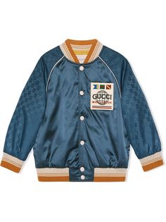 Gucci Kids куртка-бомбер на кнопках