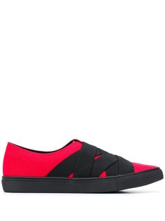 Yohji Yamamoto кроссовки-слипоны с ремешками