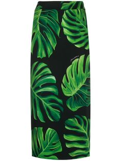 Dolce & Gabbana юбка-карандаш Philodendron с принтом
