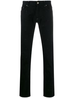 Fendi джинсы с вышитым логотипом FF