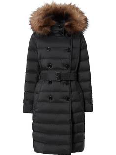 Burberry пуховик со съемным капюшоном