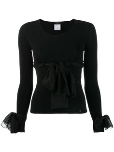 Chanel Pre-Owned блузка 2004-го года с декоративными бантами