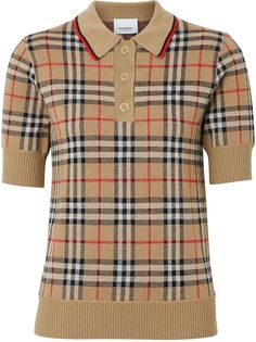 Burberry рубашка-поло в клетку Vintage Check