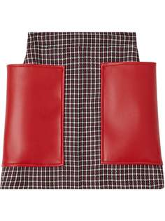 Burberry мини-юбка в клетку тартан с контрастными карманами