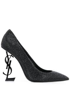 Saint Laurent туфли-лодочки Opyum c блестками