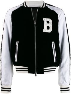 Balmain бомбер с контрастными рукавами
