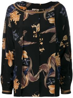 Versace Pre-Owned блузка 1980-х годов с цветочным принтом