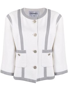 Chanel Pre-Owned укороченный твидовый жакет 2010-х годов