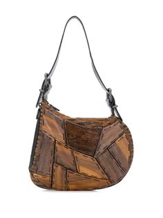 Fendi Pre-Owned сумка 2000-х годов с деревянными вставками