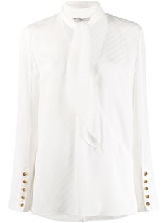 Givenchy блузка в полоску с завязками на воротнике