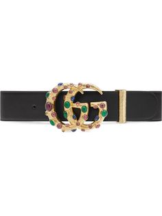 Gucci ремень с декорированной пряжкой-логотипом GG