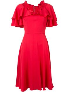 Dolce & Gabbana платье с рукавами кап и оборками