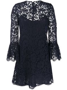 Valentino платье мини с цветочным кружевом