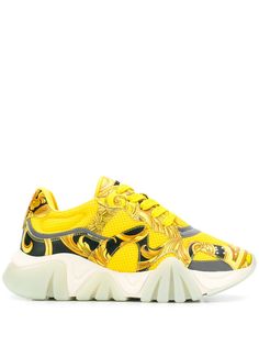 Versace кроссовки Squalo с принтом Baroque