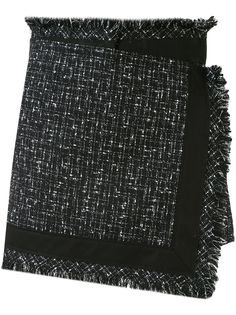 Sacai юбка мини с запахом и бахромой