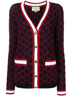 Gucci трикотажный кардиган с узором GG