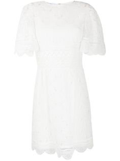 Alberta Ferretti платье миди с фестонами