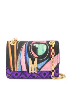 Moschino сумка на плечо с металлическим логотипом