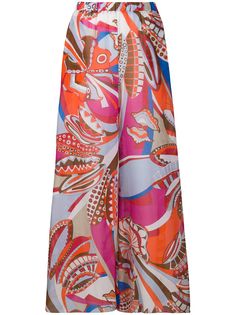 Emilio Pucci брюки палаццо с геометричным узором