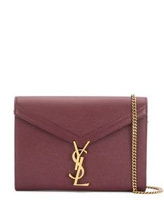 Saint Laurent кошелек на цепочке с декором Monogram