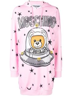 Moschino платье Space Teddie с капюшоном