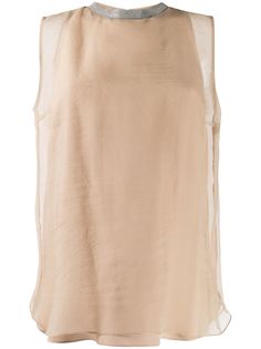 Brunello Cucinelli топ с декоративной отделкой