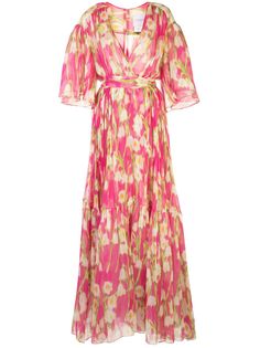Carolina Herrera длинное платье с цветочным принтом