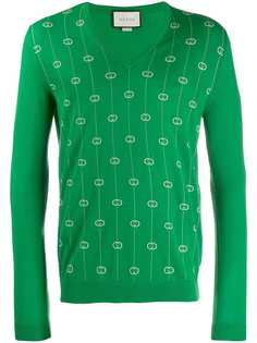 Gucci трикотажный джемпер с узором GG
