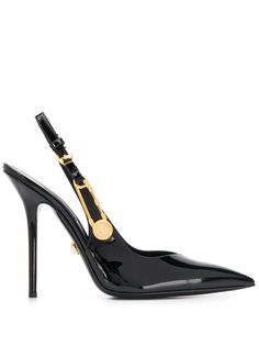 Versace туфли с декоративной булавкой