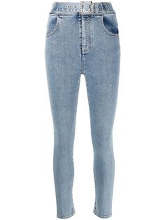 Alessandra Rich джинсы скинни с завышенной талией