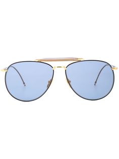 Thom Browne Eyewear солнцезащитные очки-авиаторы с двойным мостом