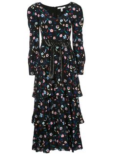 Olivia Rubin платье-трапеция макси с цветочным принтом