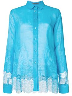 Ermanno Scervino рубашка с кружевной вставкой