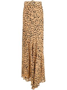 Nicholas юбка макси с леопардовым принтом