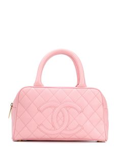 Chanel Pre-Owned сумка-тоут Boston с логотипом CC