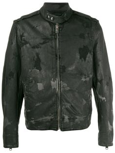 Diesel байкерская куртка с покрытием