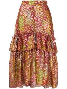 Dundas многослойная юбка с абстрактным принтом