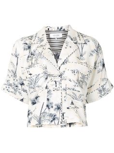 FRAME укороченная блузка с цветочным принтом