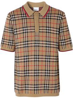 Burberry рубашка-поло в клетку Vintage Check