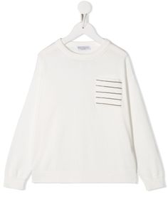 Brunello Cucinelli Kids джемпер с нагрудным карманом