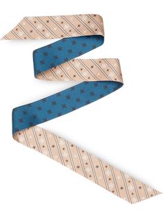 Fendi двухцветный узкий платок с узором FF Karligraphy