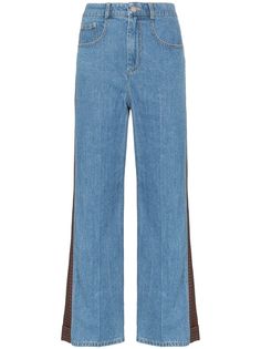 SJYP расклешенные джинсы со вставками