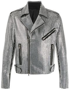 Balmain байкерская куртка с кристаллами