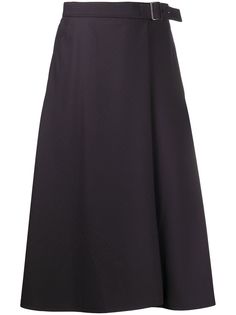 Junya Watanabe юбка в рубчик с пряжкой