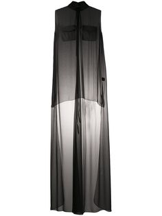 Vera Wang прозрачное платье-рубашка