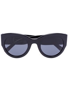Versace Eyewear солнцезащитные очки в круглой оправе с декором Medusa