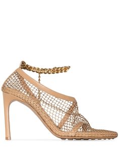 Bottega Veneta сетчатые босоножки с цепочками