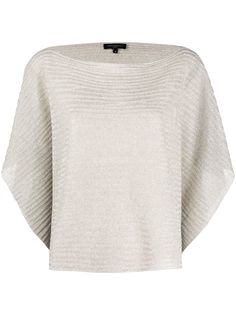 Antonelli трикотажный топ с открытыми плечами и эффектом металлик