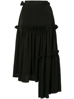 Yohji Yamamoto юбка асимметричного кроя с оборками